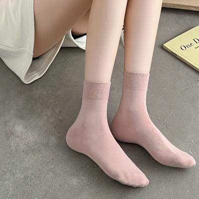 Wholesale Womens Cotton Sock Hosiery Solid Color socks