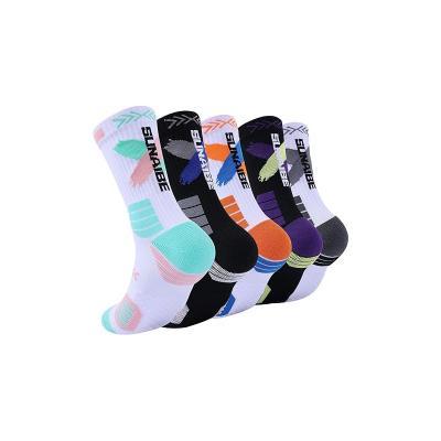 Men's Athletic Crew Socks with Arch Compression for Cycling Basketball