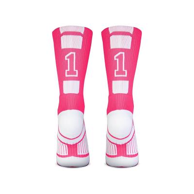  Elite Basketball Socks | Performance Mid Calf Socks with Ball | Youth & Adult | Men & Women | Multiple Colors