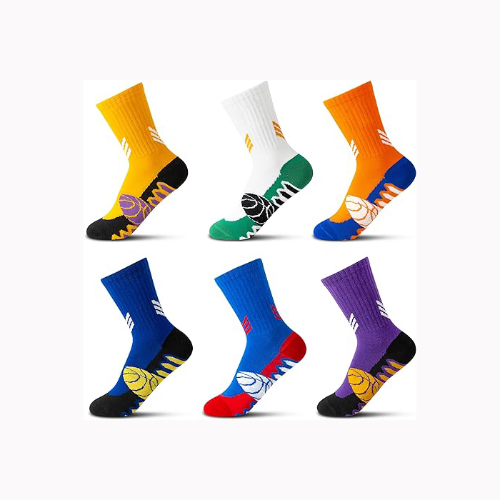 Men's Basketball Crew Socks Towel Sole Shock Absorbing Compression Professional Practical Sports 