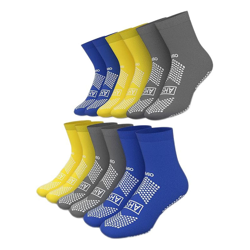 Unisex Cotton Non Skid Hospital Flight Disposable Crew Slipper Adult Socks